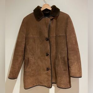 Vintage Brown Shearling Coat